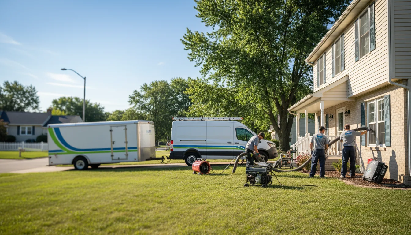 Flooded Basement Restoration And Cleanup With Repair in Denison, KS near me